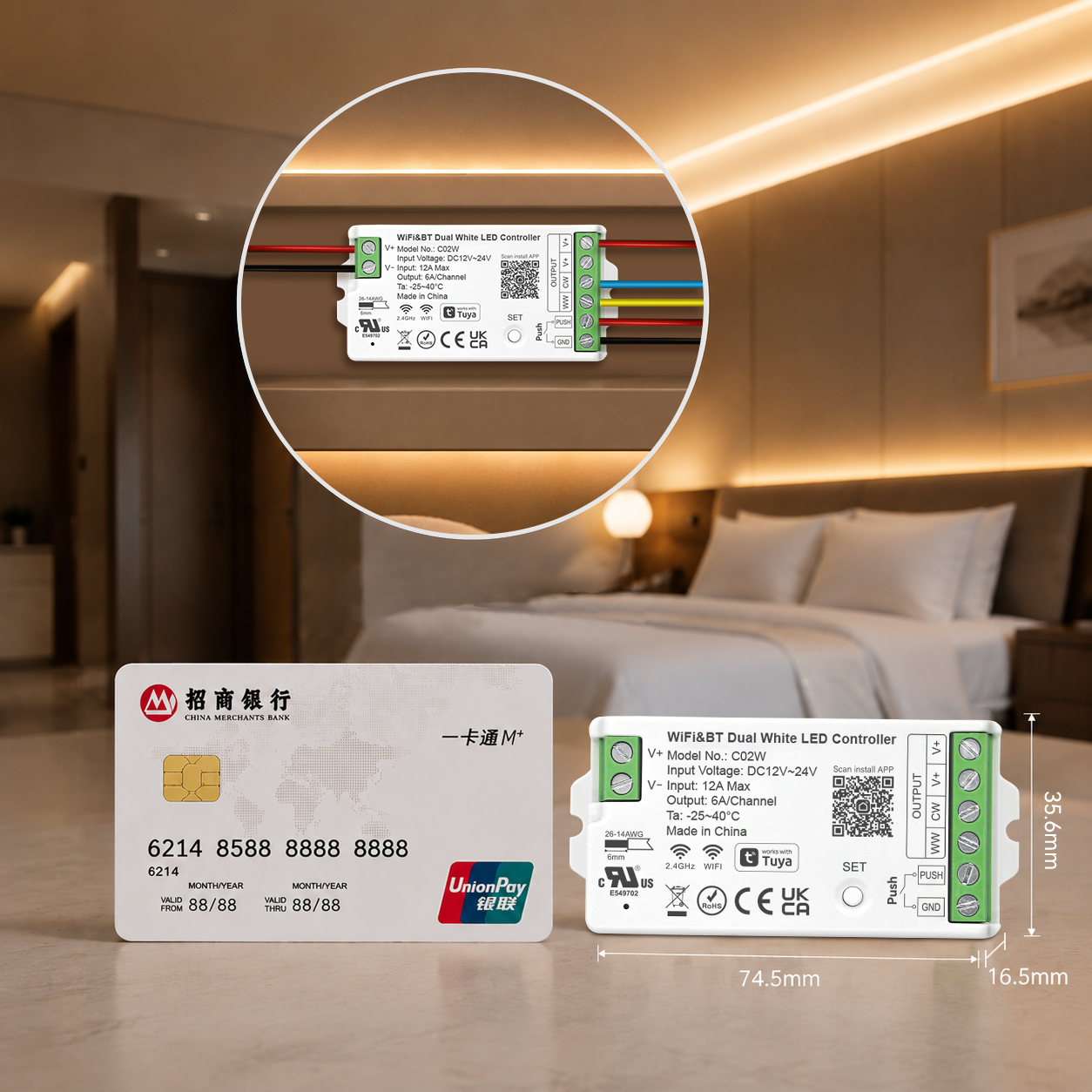 Compact, Safe and Easy-to-Install WiFi LED Controller