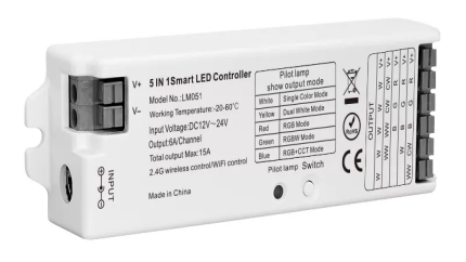 5 in 1 LED Controller Explained: Single Color, CCT, RGB, RGBW, and RGBCCT