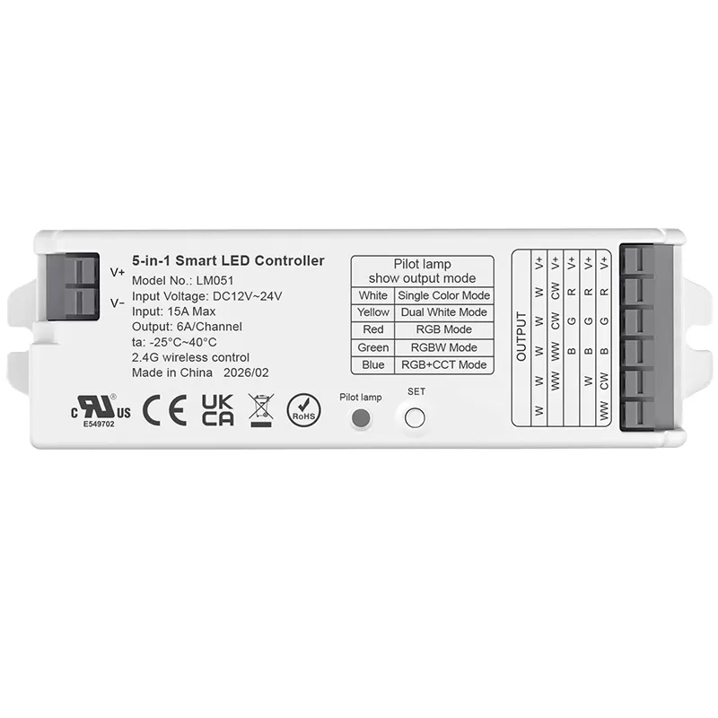 2.4G RF 5 in 1 LED Controller-UL listed