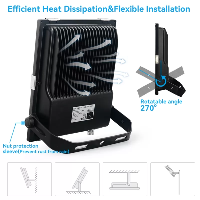 2.4G 50W RF RGBCCT LED Floodlight