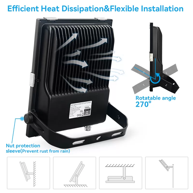 3.0 50W Zigbee3.0 RGBCCT LED Floodlight