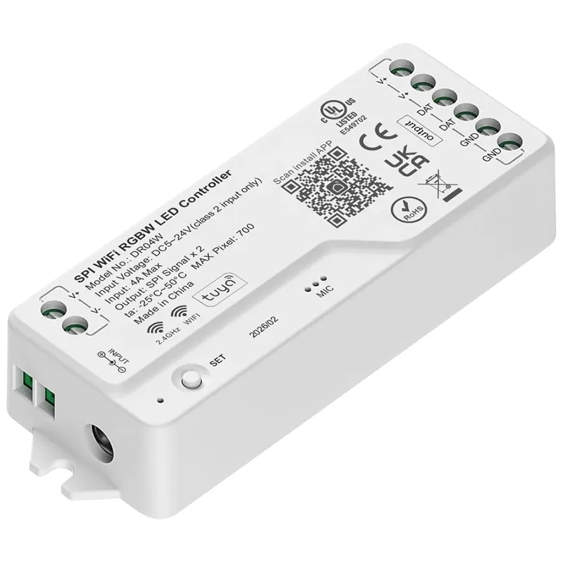 WiFi SPI RGBW LED Controller-UL listed