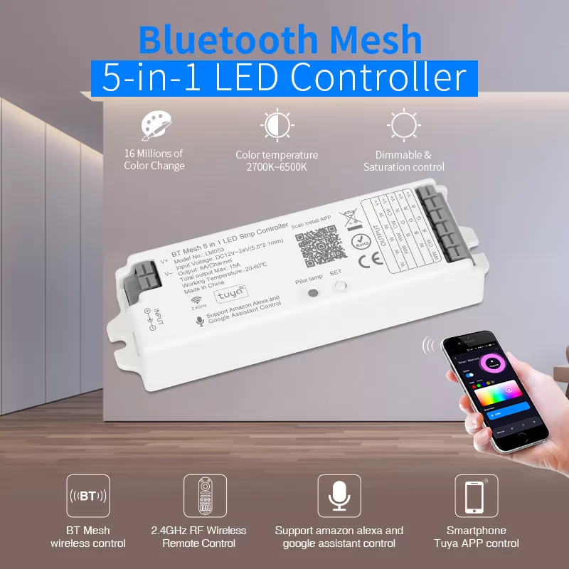 Bluetooth Mesh 5 in 1 LED Controller