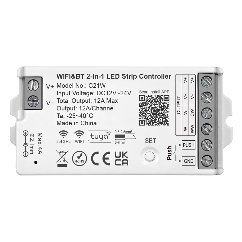 C21W WiFi&BT 2-in-1 LED Strip Controller