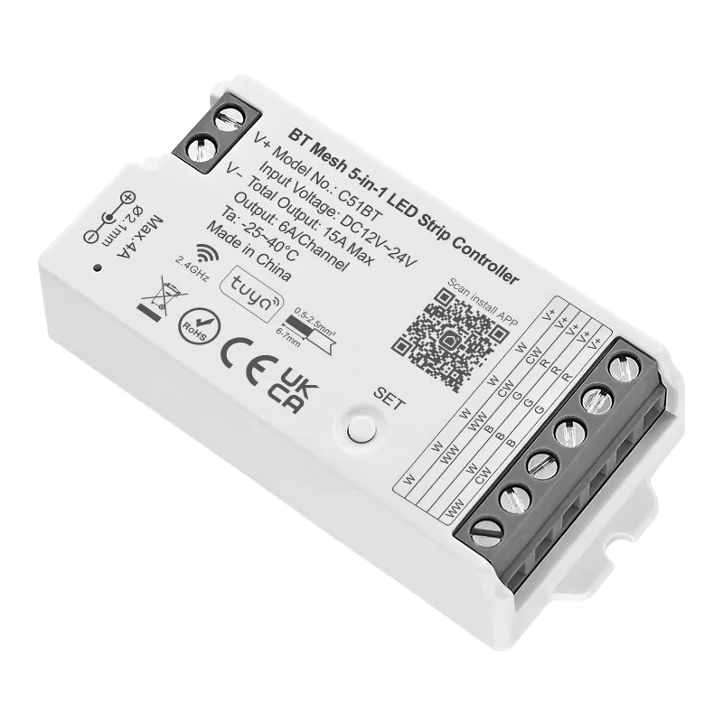 Bluetooth Mesh 5-in-1 LED Strip Controller