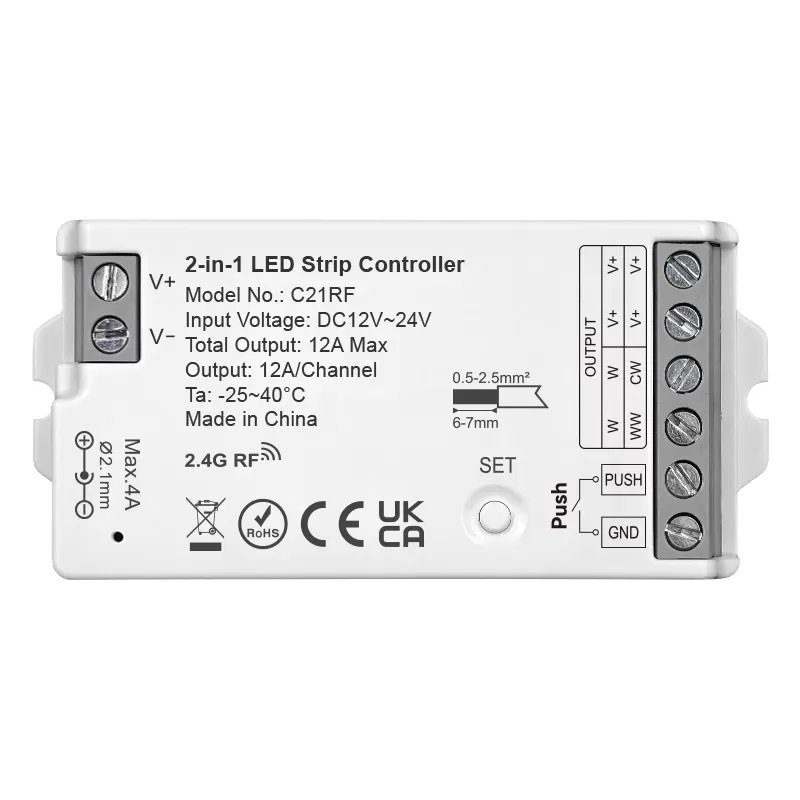 C21RF 2.4GHz RF 2-in-1 LED Controller