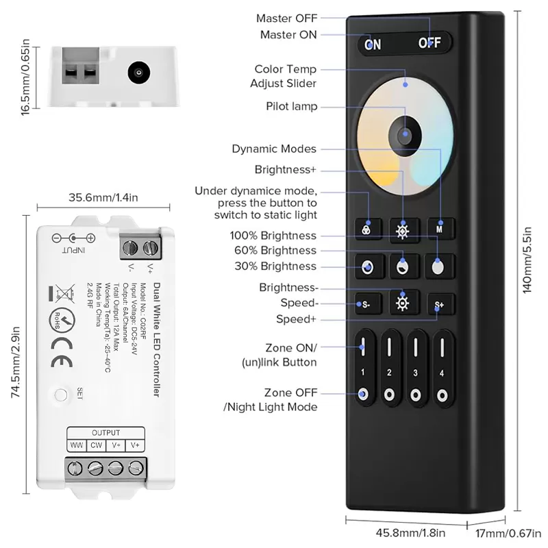 2.4G RF CCT LED Controller