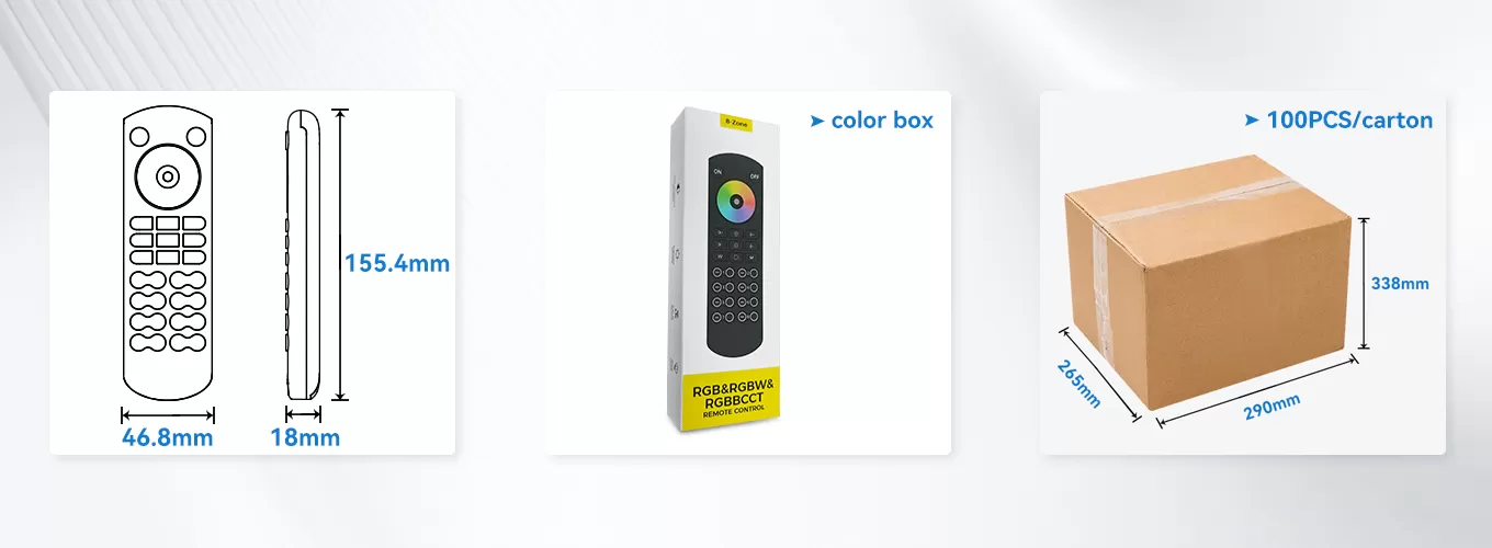 8-Zone RGBCCT LED Remote(150M Control Distance)