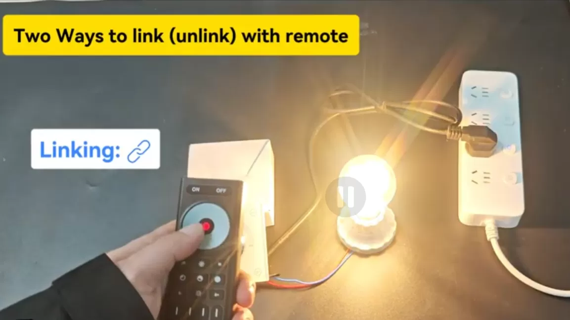 TW01W WIFI AC Triac Knob Dimmer Remote Control Pairing Way