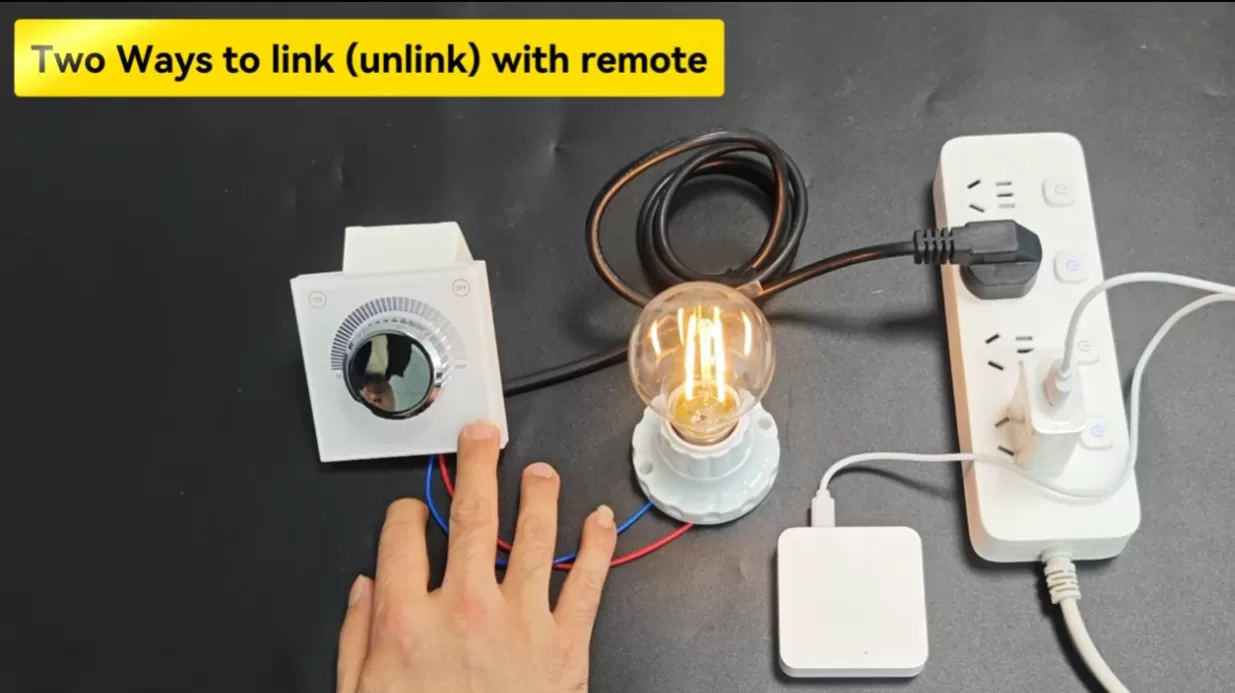 TW01Z Zigbee AC Triac Knob Dimmer Remote Control Pairing Way