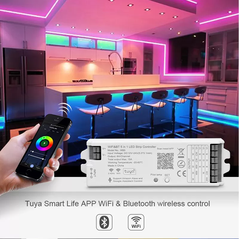 2.4G WiFi 5-in-1 LED Controller