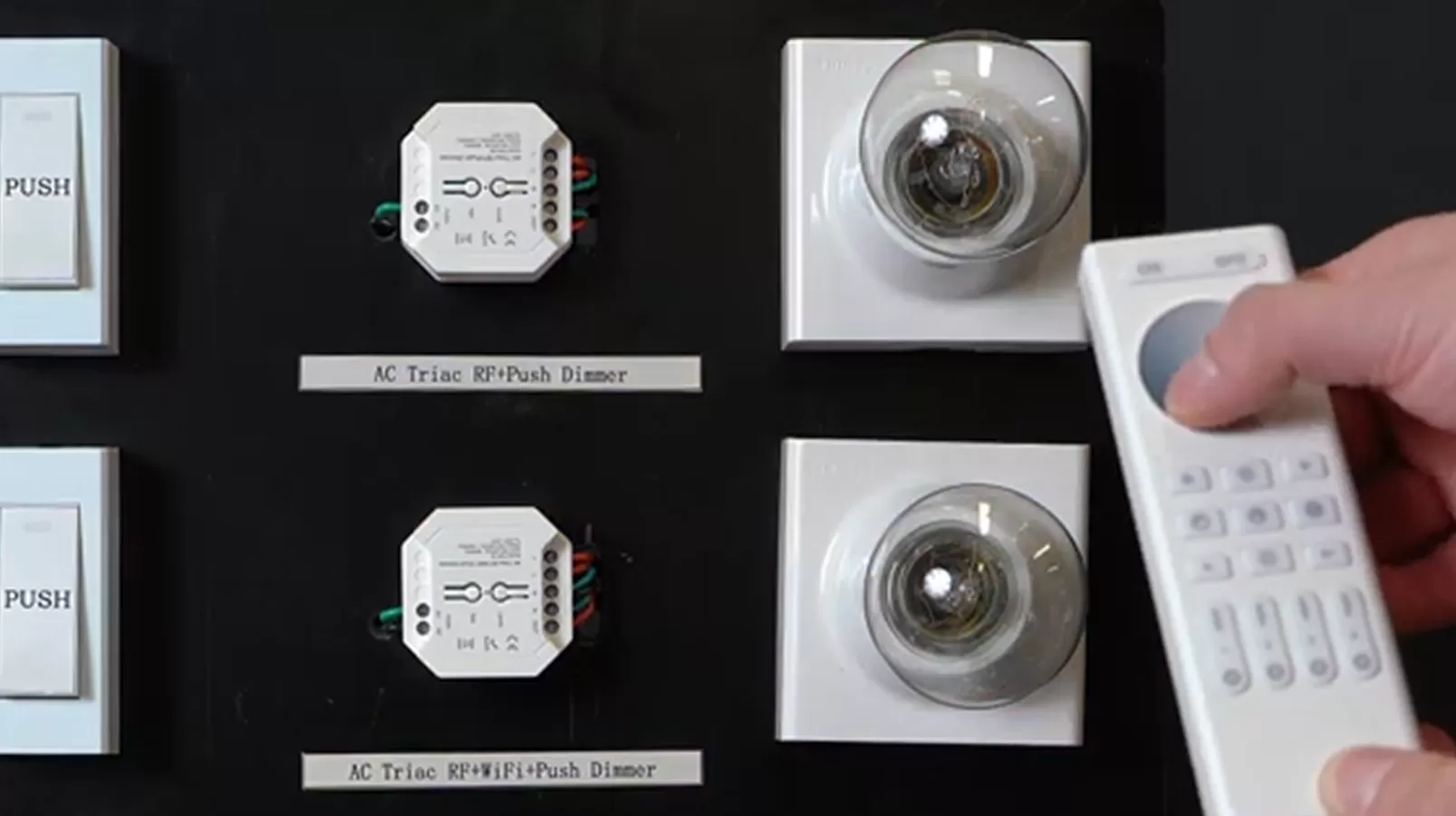 Wifi/RF/Zigbee AC Triac Push Dimmer Video Using Guide